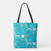Tote Bag Lune bleue nuageuse (Dos)