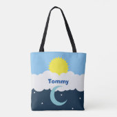 Tote Bag Lune de Sun et illustration mignonnes de bébé (Dos)