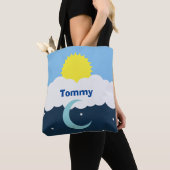 Tote Bag Lune de Sun et illustration mignonnes de bébé (De près)