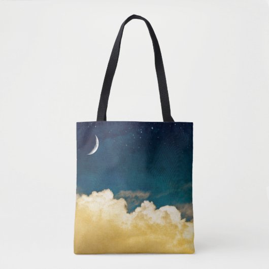 Tote Bag Lune et Cloudscape (Devant)