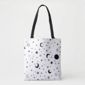 Tote Bag Lune et étoiles (Devant)