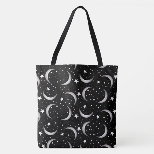 Tote Bag Lune et étoiles (Devant)
