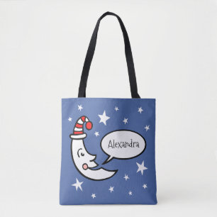 Tote Bag Lune personnalisée et étoiles