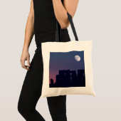 Tote Bag Lune sur Stonehenge | Wiltshire, Angleterre (Devant (produit))