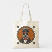 Tote Bag Lunettes de Schnauzer âgé (Dos)