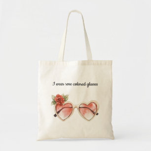 Tote Bag Lunettes de soleil de couleur rose