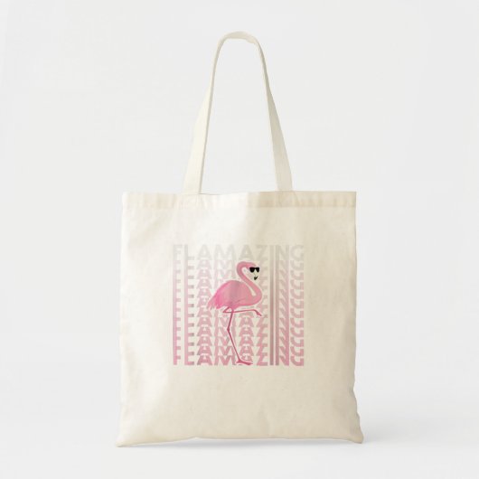 Tote Bag Lunettes de soleil Flamant rose flamazing SHIRT Fu (Devant)