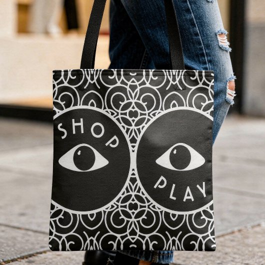 Tote Bag Lunettes de soleil géométriques Two Tone