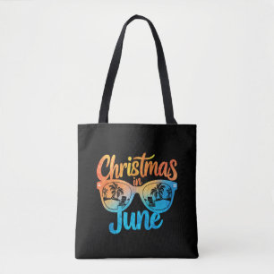 Tote Bag Lunettes de soleil Noël en juin Vacances d'été drô