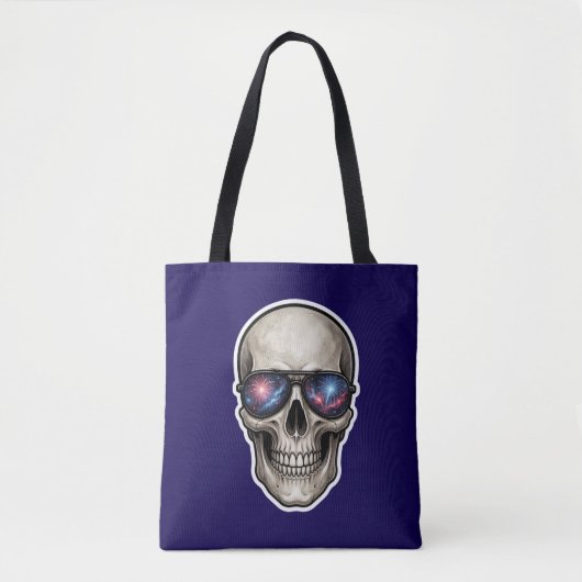 Tote Bag Lunettes étoilées crâne (Devant)