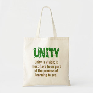 Tote Bag L'unité est la vision - Citation d'unité