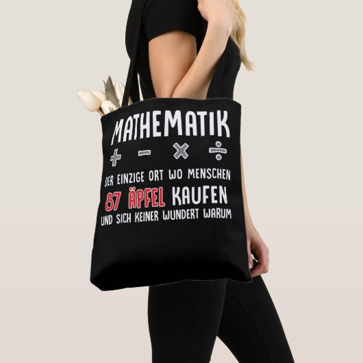 Tote Bag Lustiger Mathe Nerd Spruch Mathematik Schule (De près)