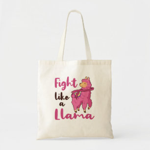 Tote Bag Lutter comme une Llama Cancer du sein guerrier