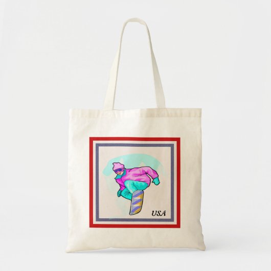 Tote Bag Luv to Snowboard (Devant)