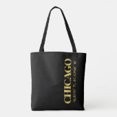 Tote Bag Lux Gold Chicago Latitude & Longitude (Dos)