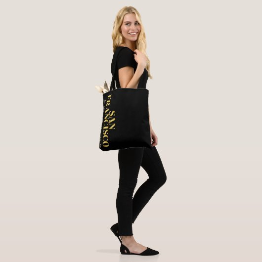 Tote Bag Lux Gold San Francisco Latitude & Longitude (Sur le modèle)