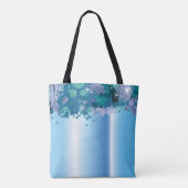 Tote Bag Luxe Chic Artistique Moderne Glam Bleu Métallo (Dos)