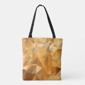 Tote Bag Luxe design moderne or polygone arrière - plan 3d (Dos)