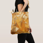 Tote Bag Luxe design moderne or polygone arrière - plan 3d (De près)