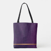 Tote Bag Luxe élégant or moderne violet monogrammed (Dos)