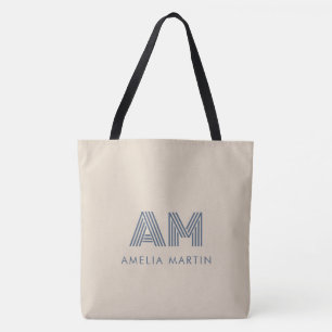 Tote Bag Luxueux Minimaliste Sable Beige Monogramme