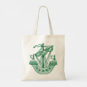 Tote Bag Lymphad (Navire héraldique) - Vert forêt (Dos)