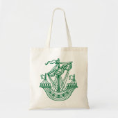 Tote Bag Lymphad (Navire héraldique) - Vert forêt (Devant)