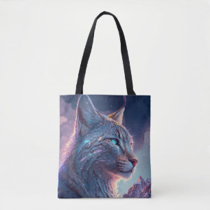 Tote Bag Lynx Animal Portrait Peinture Faune À L'Extérieur