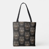 Tote Bag Lynx d'or de conception tribale (Dos)
