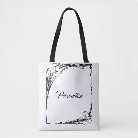 Tote Bag Lys Art nouveau (Devant)