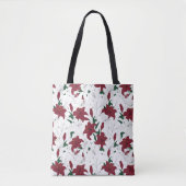 Tote Bag Lys de Noël rouges et blancs (Devant)