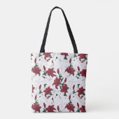 Tote Bag Lys de Noël rouges et blancs (Dos)