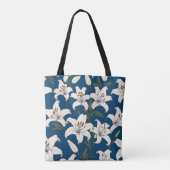 Tote Bag Lys de pâques blancs motif (Dos)
