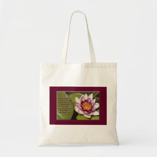 Tote Bag Lys d'eau rose (Devant)