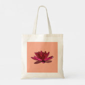 Tote Bag Lys d'eau rose rouge (Dos)