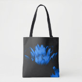 Tote Bag Lys Lotus Fleur d'eau bleu brillant (Devant)
