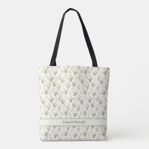 Tote Bag Lys Whimsical de la vallée mai Fleur d'anniversair