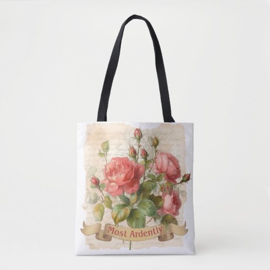 Tote Bag M. Darcy Cite, Plus Ardemment, L'Amour Romantique (Devant)