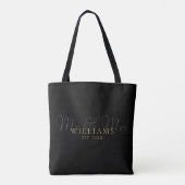 Tote Bag M. Et Mme Mariage Black And Gold (Dos)