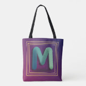 Tote Bag "M" initial de fourrure sur l'arrière - plan en pe (Dos)