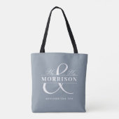 Tote Bag M. Mme Monogram Dusty Mariage bleu (Dos)