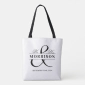 Tote Bag M. Mme Monogram Mariage noir blanc (Dos)