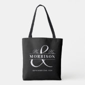 Tote Bag M. Mme Monogram Mariage noir blanc (Dos)
