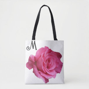 Tote Bag M nom Cutomizable joli rose rose tendance floral