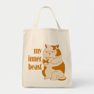 Tote Bag Ma bête intérieure fainéante citation de motivatio