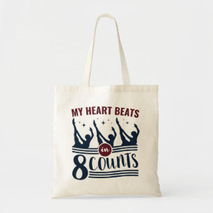 Tote Bag Ma fréquence cardiaque est en 8 temps en natation