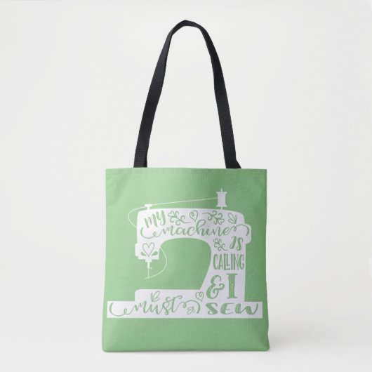 Tote Bag Ma machine appelle (Devant)