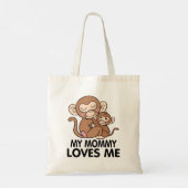 Tote Bag Ma maman m'aime - Singes (Dos)