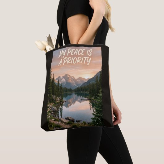 Tote Bag Ma paix est une priorité (De près)