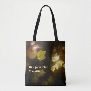Tote Bag Ma saison préférée, l'automne, personnalisable